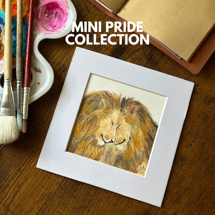 Love is Courage – Lions Painting Original