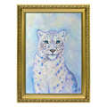 Strength in Stillness - Snow Leopard Painting Original