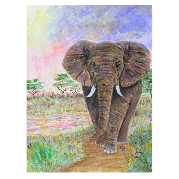 The Path Within - Elephant Painting Print